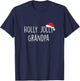 Holly Jolly Grandpa Shirt, Cute Holiday Christmas Gift T-Shirt - T-Shirt | Navy