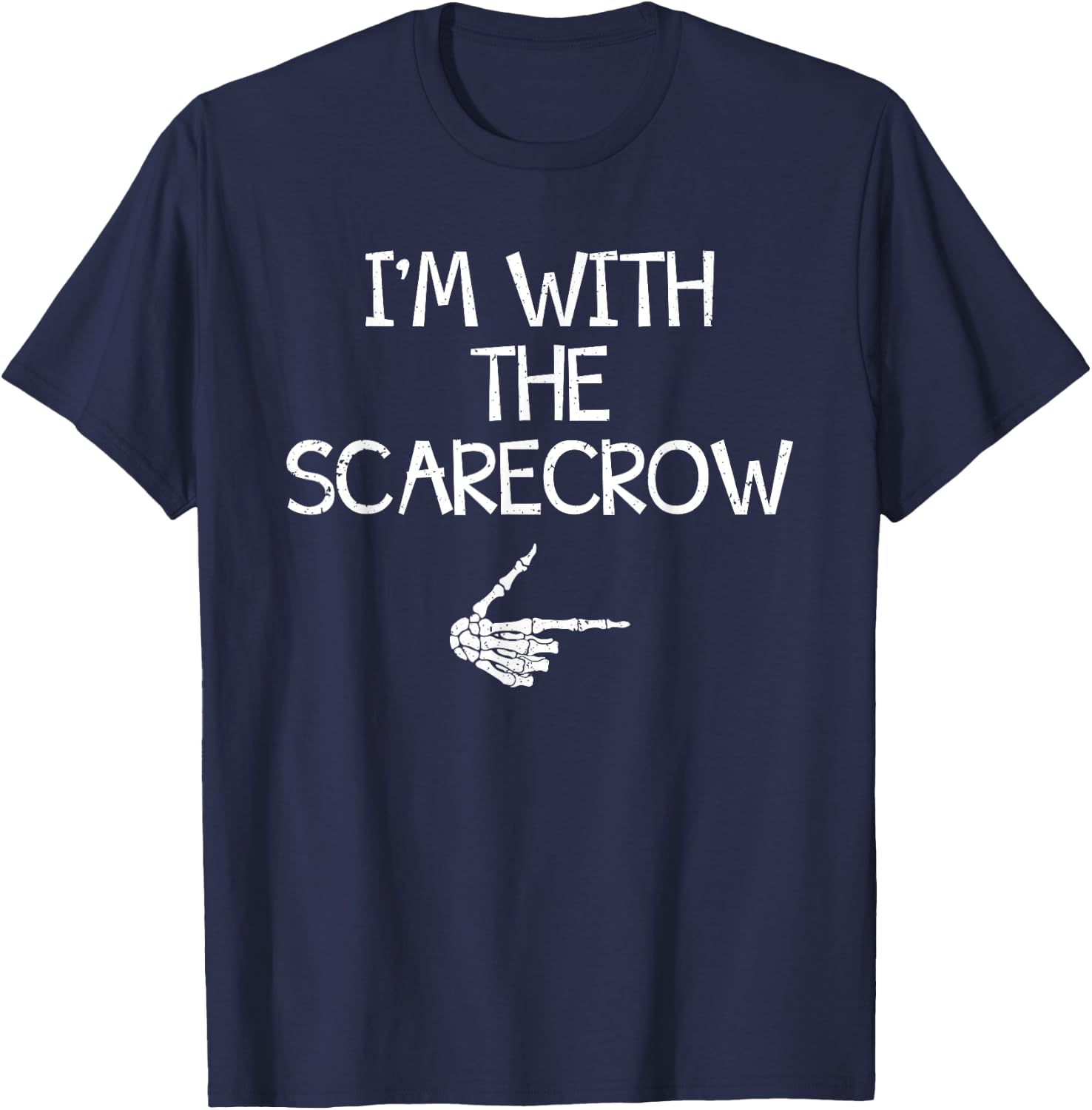 I'm With The Scarecrow Halloween Costume Couples Matching T-Shirt - T-Shirt | Navy
