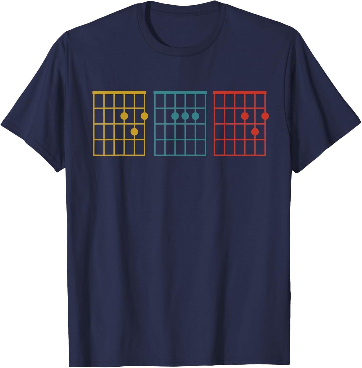 Vintage Guitar Chord DAD Father's Day Musician T-Shirt - T-Shirt | Navy