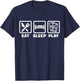 Eat sleep play Domino T-Shirt - T-Shirt | Navy