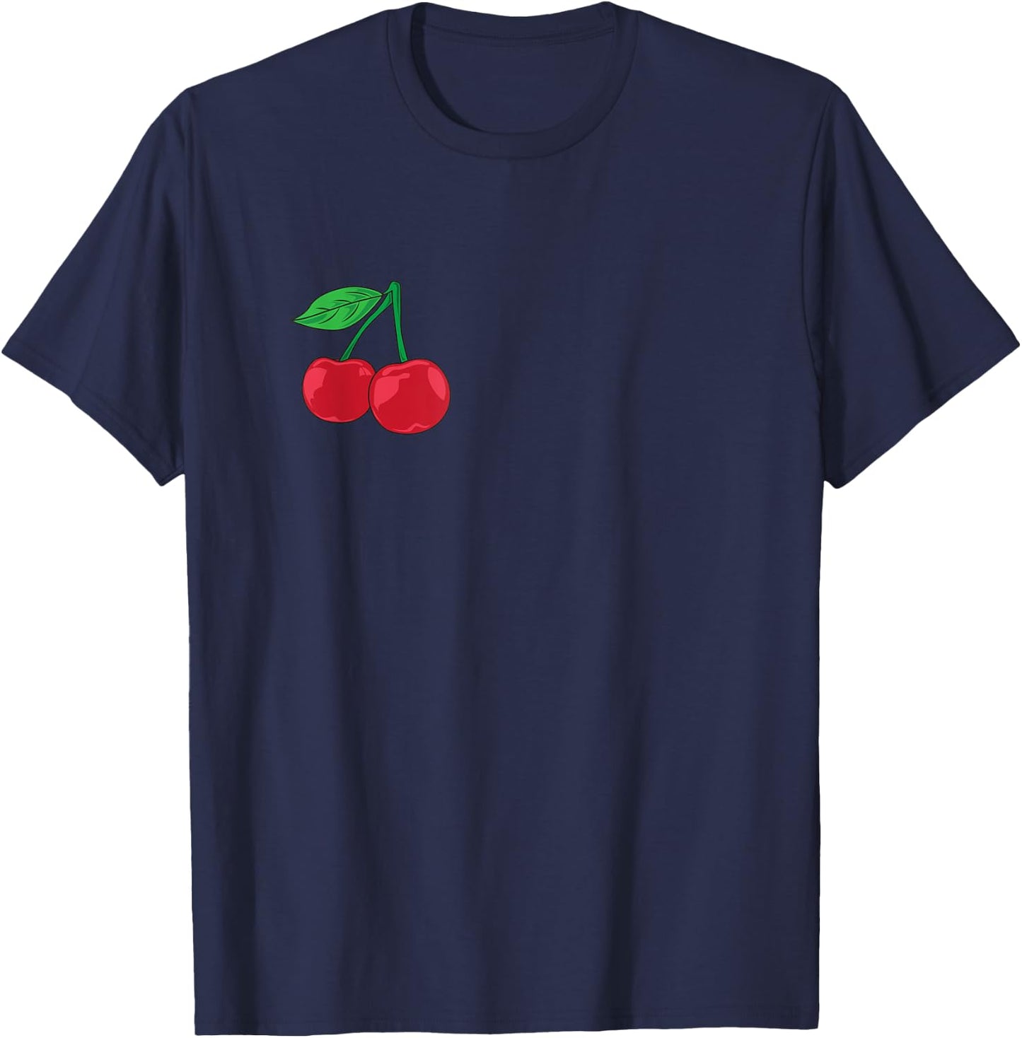 Cherry Pocket | Fruit Lover Sweet Bomb Farmer Red Cherries T-Shirt - T-Shirt | Navy