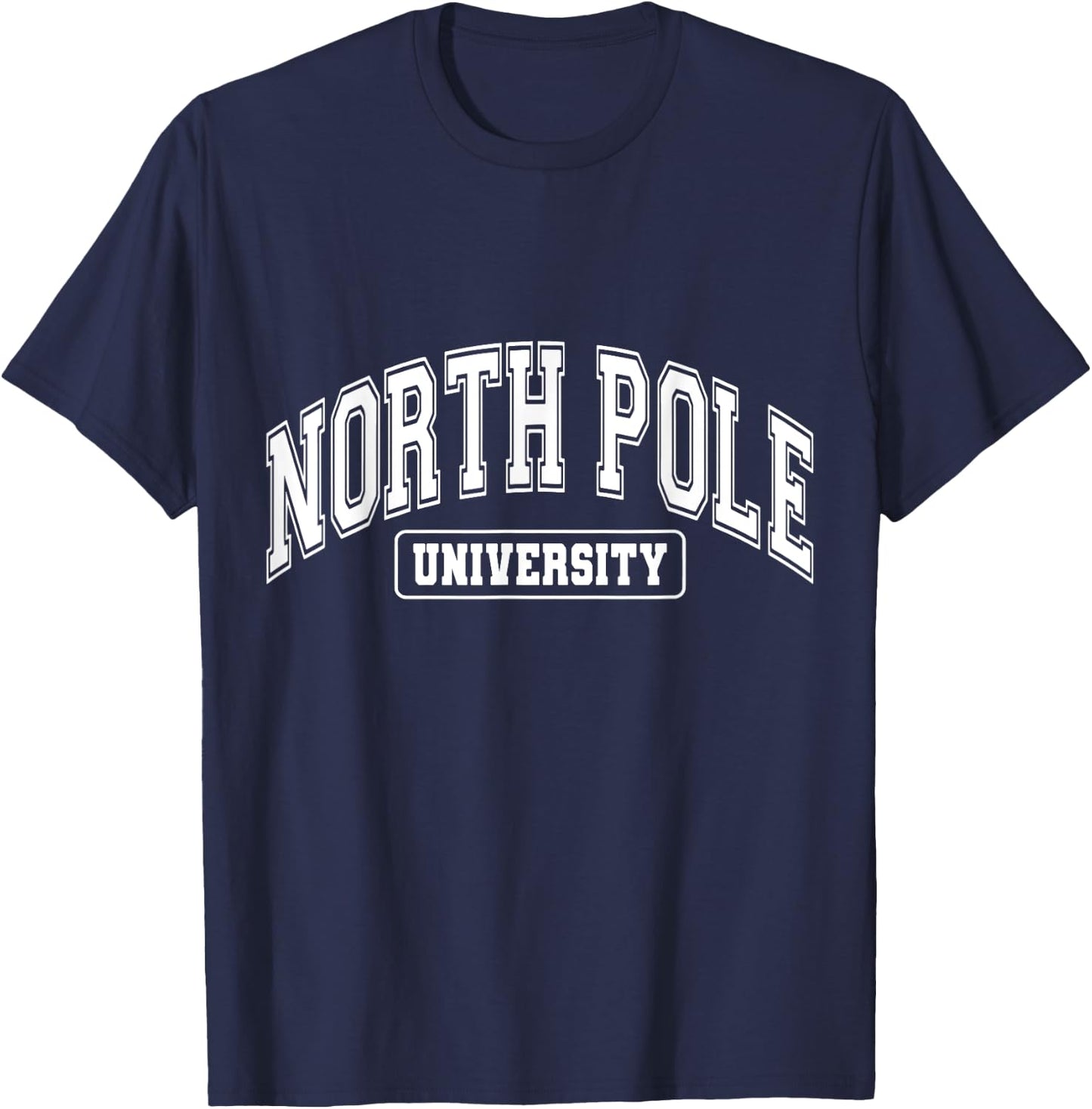 North Pole University X-Mas Vacation Funny Christmas T-Shirt - T-Shirt | Navy