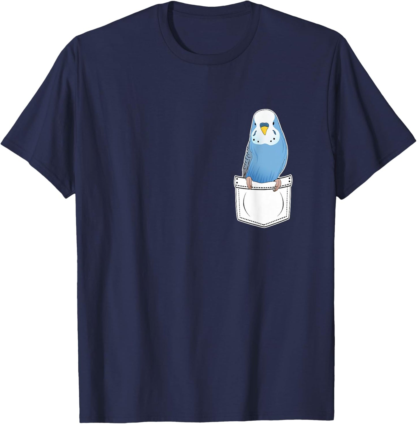 Pet Budgie Pocket Bird Budgerigar Gift Men Women Kids T-Shirt - T-Shirt | Navy