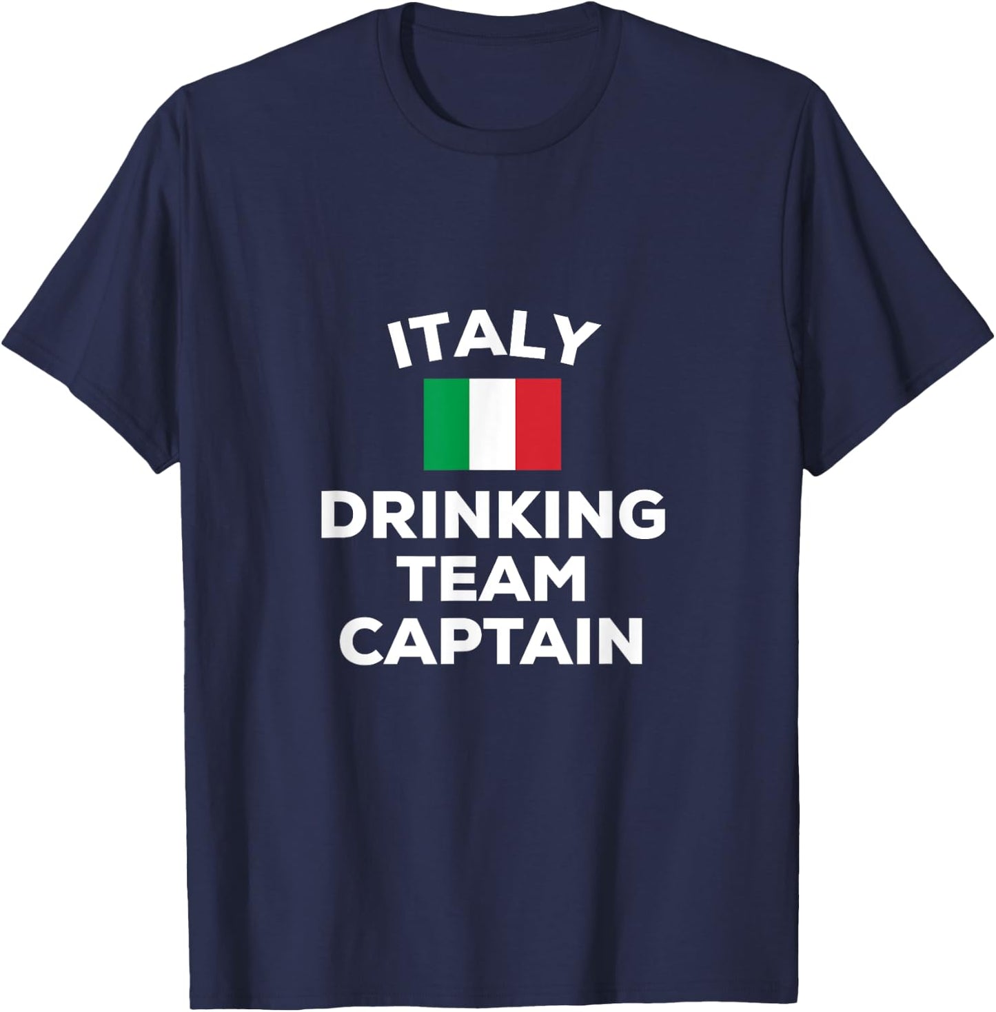 Italy Italian Drinking Team Captain Funny Flag Beer Party T-Shirt - T-Shirt | Navy