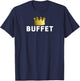 Buffet King Funny Foodie T-Shirt - T-Shirt | Navy