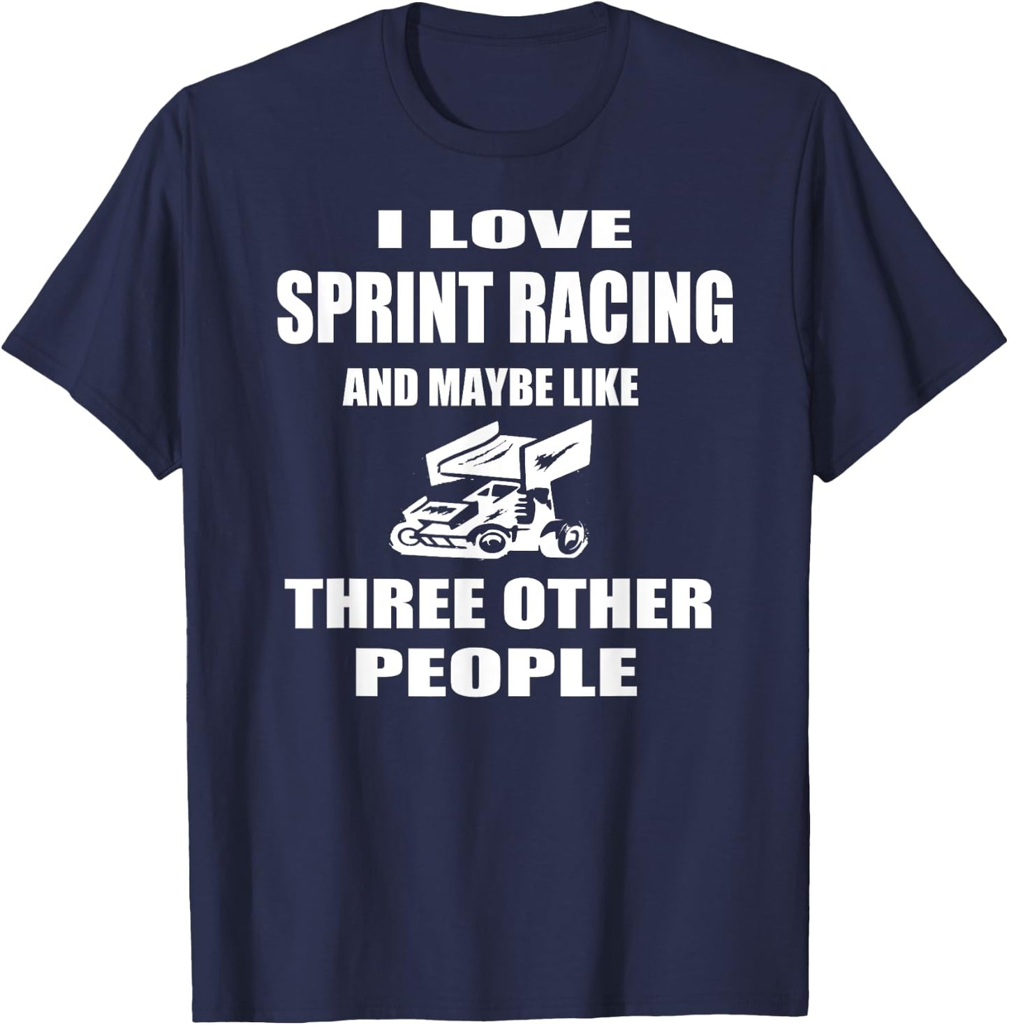 Sprint Car Racing T Shirt Gift Midget Sprint Car Track T-Shirt - T-Shirt | Navy