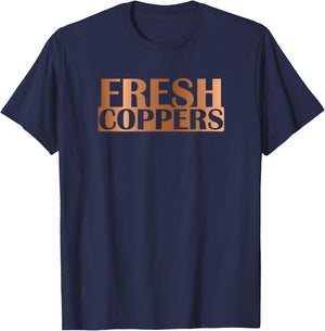 Fresh Coppers Foams Sneaker Foamposite Match T-Shirt - T-Shirt | Navy