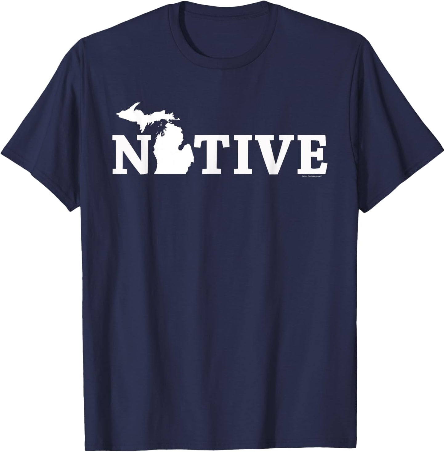 Michigan Midwest T Shirt - Mitten Shirt - Native T-Shirt - T-Shirt | Navy