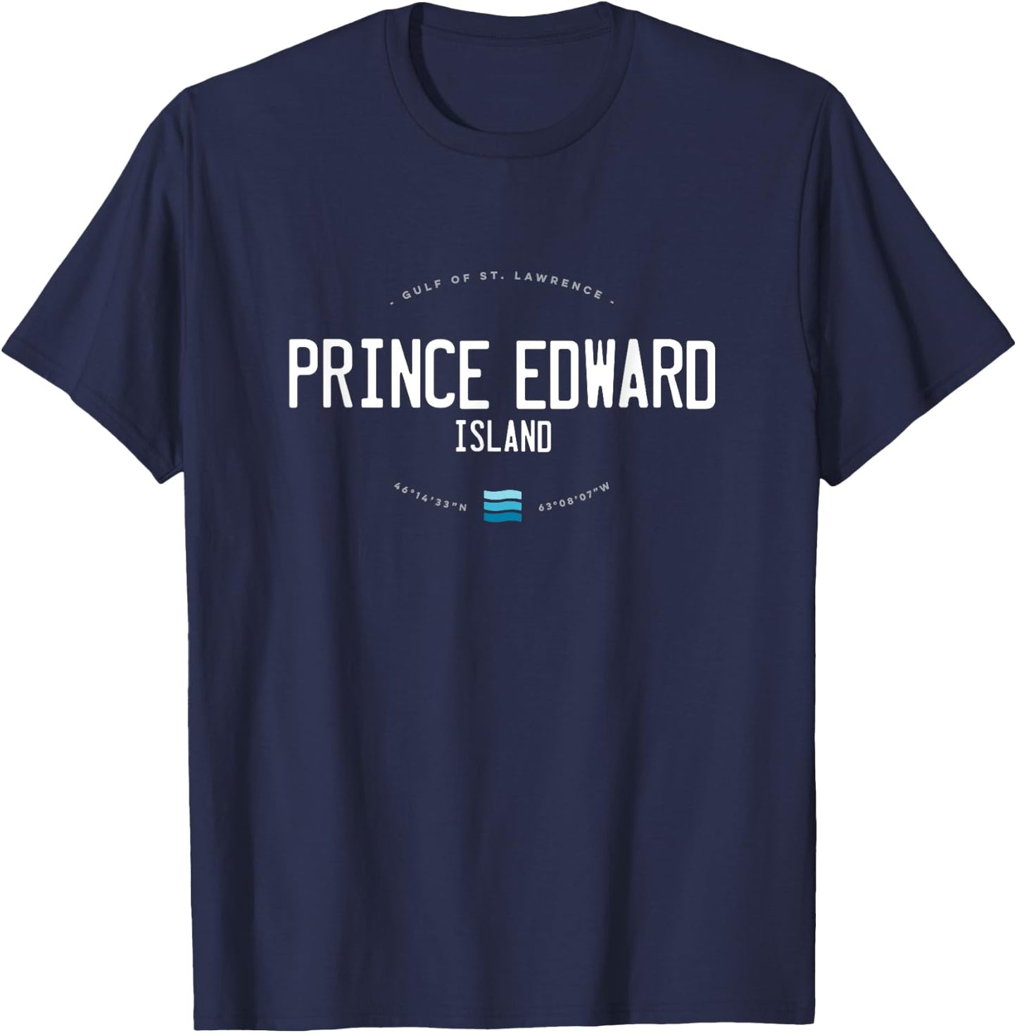Prince Edward Island Beach Waves Gift T-Shirt - T-Shirt | Navy