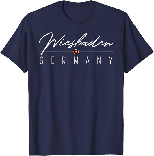 Wiesbaden Germany Shirt , Men, Girls & Boys T-Shirt - T-Shirt | Navy