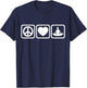 Peace Love Yoga T-Shirt - T-Shirt | Navy