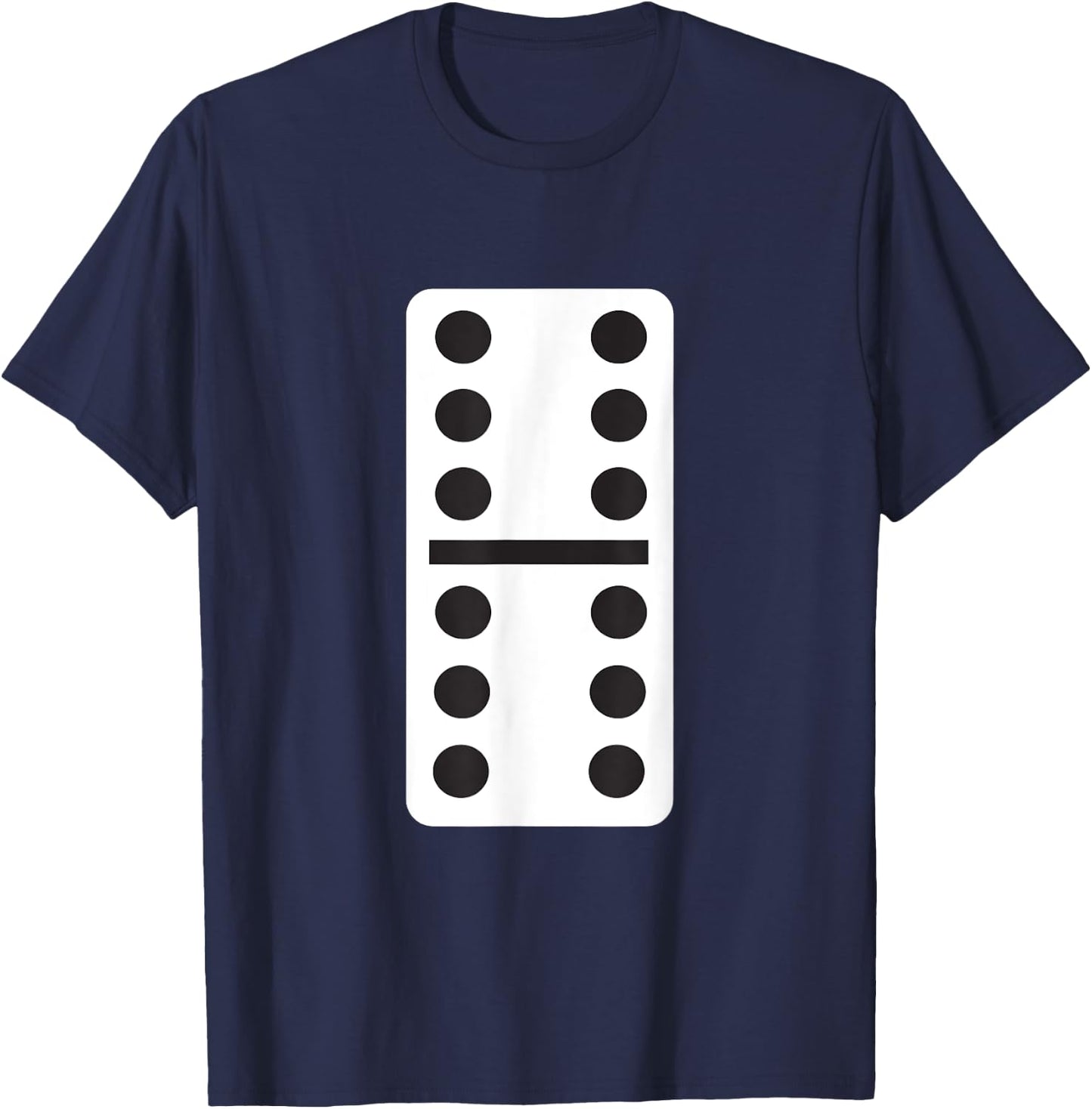 Double Six Dominoes Halloween Costume 6 Domino Game T-Shirt - T-Shirt | Navy
