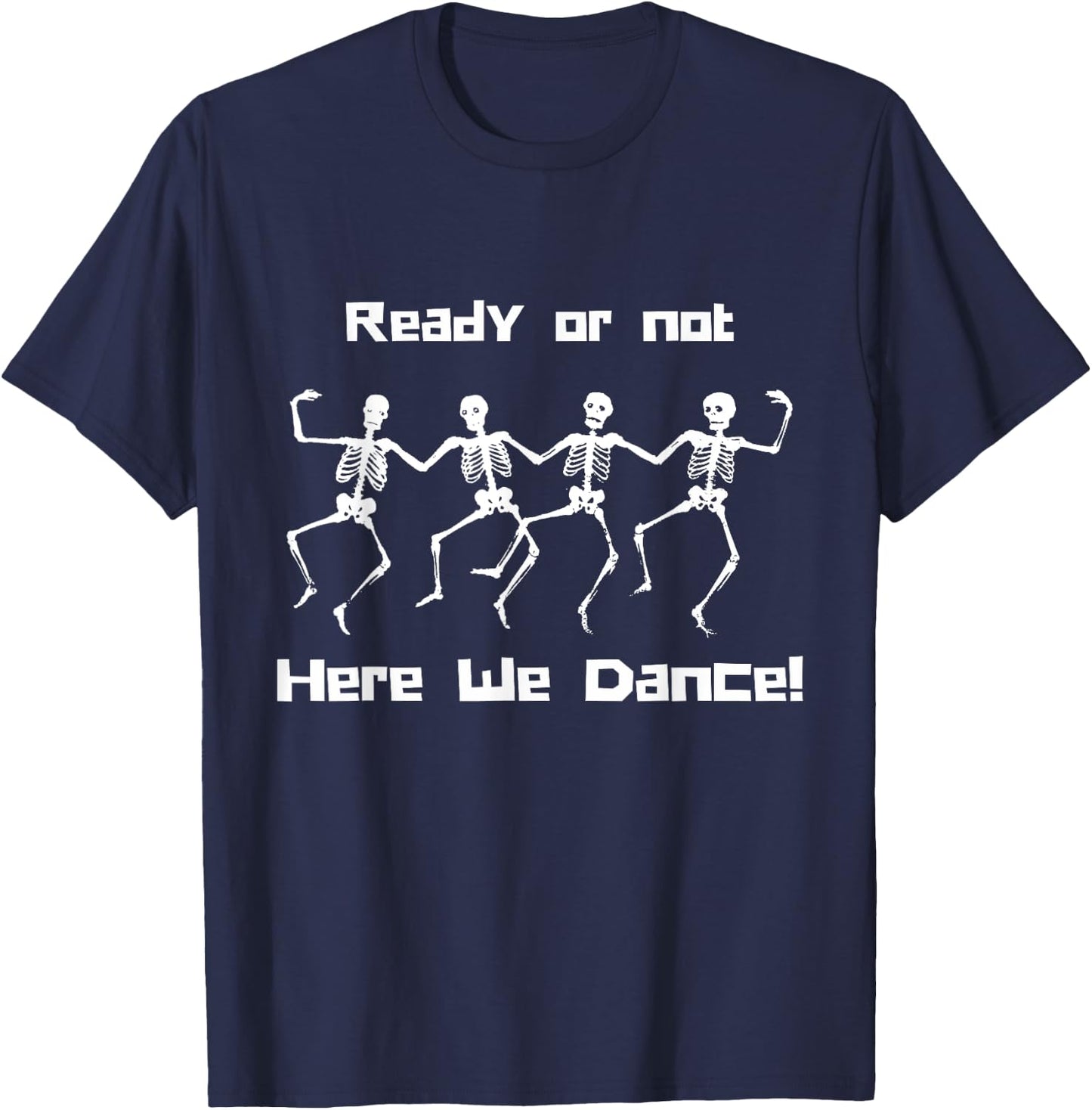 David S Pumpkins Here We Dance Funny Halloween T-Shirt - T-Shirt | Navy