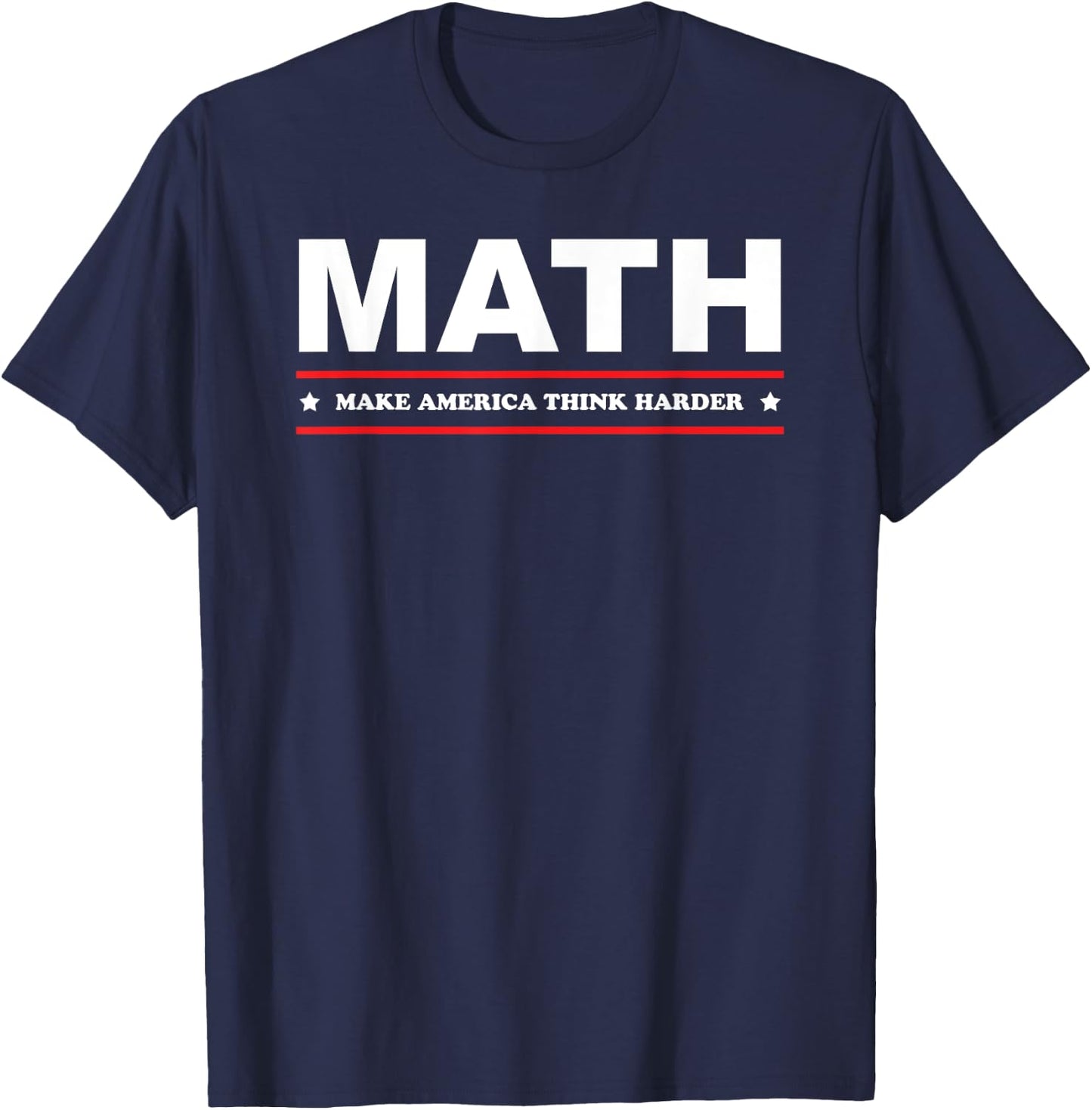 MATH MAKE AMERICA THINK HARDER Andrew Yang 2020 T-Shirt - T-Shirt | Navy
