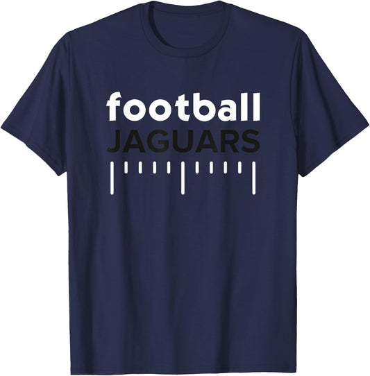 Blue Valley West Jaguars Football Lines HS T-Shirt - T-Shirt | Navy
