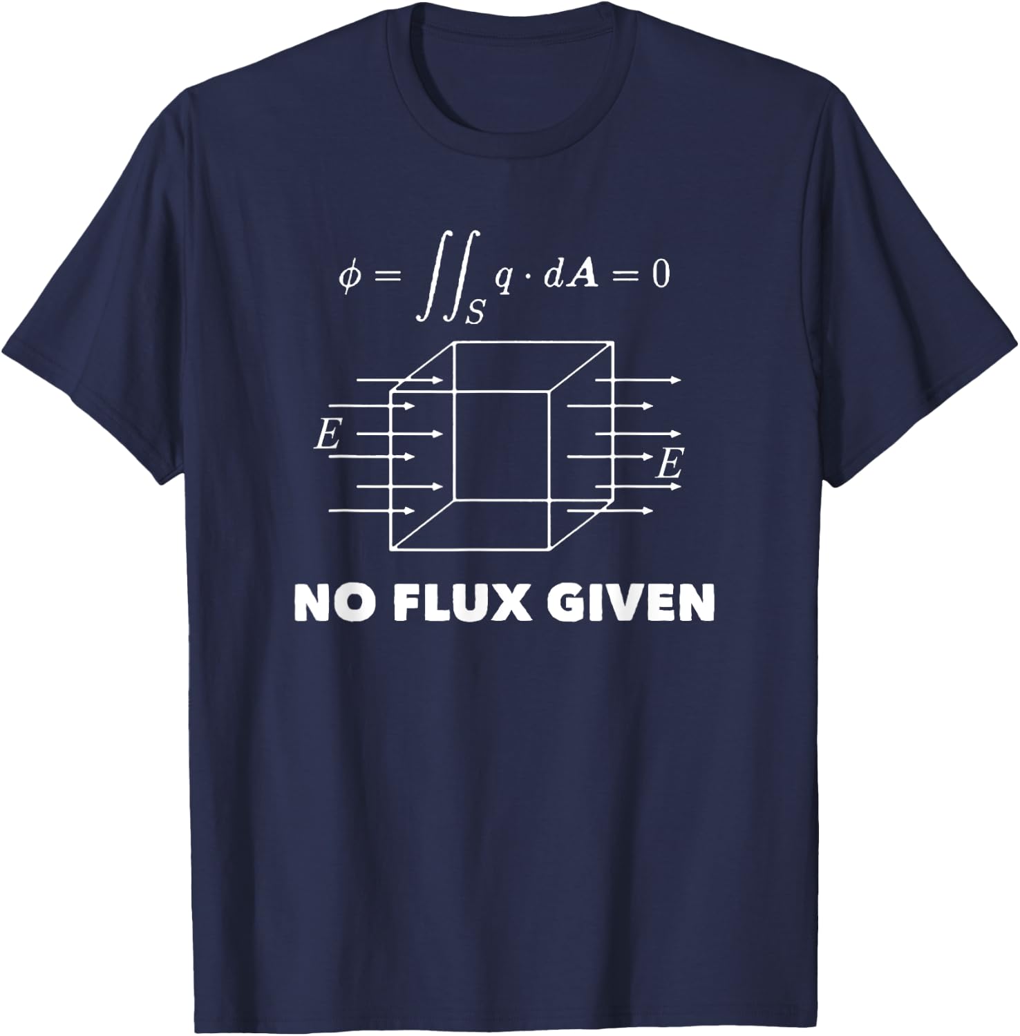 Physics No Flux Given Physics Science T-Shirt - T-Shirt | Navy