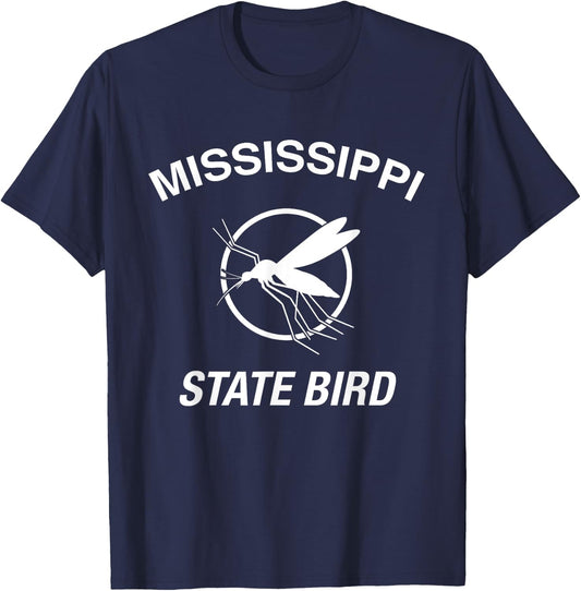 Funny Mississippi State Bird Mosquito T Shirt T-Shirt - T-Shirt | Navy