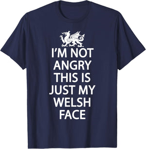 Welsh Dragon Wales Flag Shirt Welsh History Men's Black Small Classic Fit Short Sleeve T-Shirt - T-Shirt | Navy