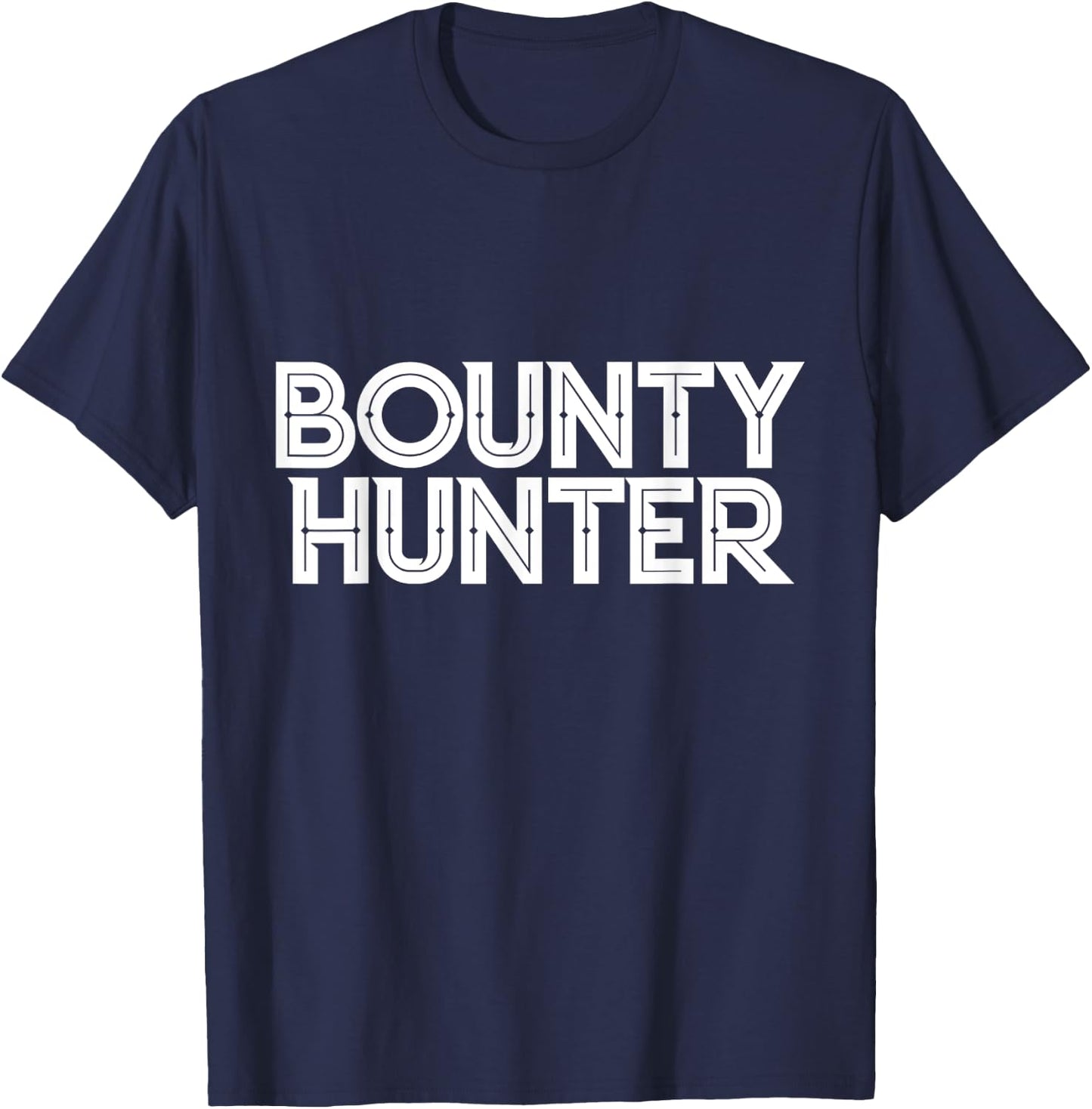 Bounty Hunter Minimalist Stylized Funny T-Shirt - T-Shirt | Navy