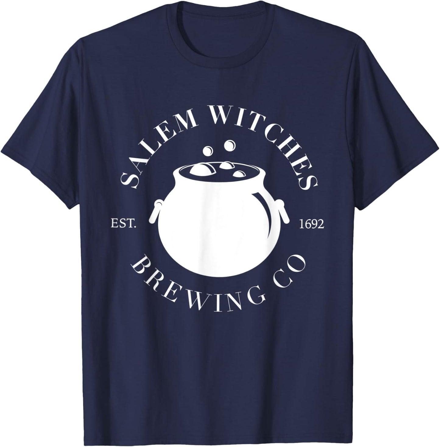 Salem Witches Brewing Company est 1692 Halloween T-Shirt - T-Shirt | Navy