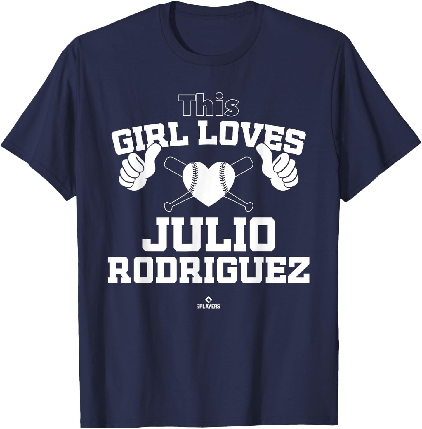 This Girl Loves Julio Rodriguez Prospect Baseball Fan Gear T-Shirt - T-Shirt | Navy
