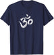Ohm Om Symbol Meditation Hinduism T-Shirt - T-Shirt | Navy