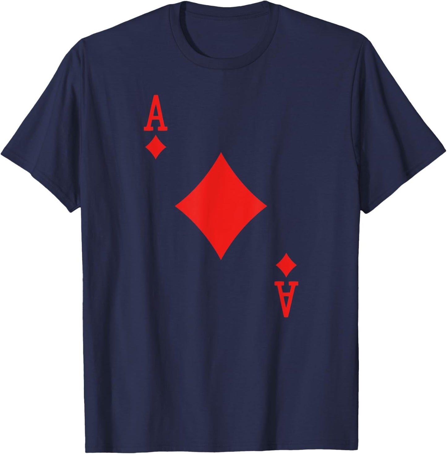 Poker Card Ace Of Diamonds Halloween Costume T-Shirt - T-Shirt | Navy