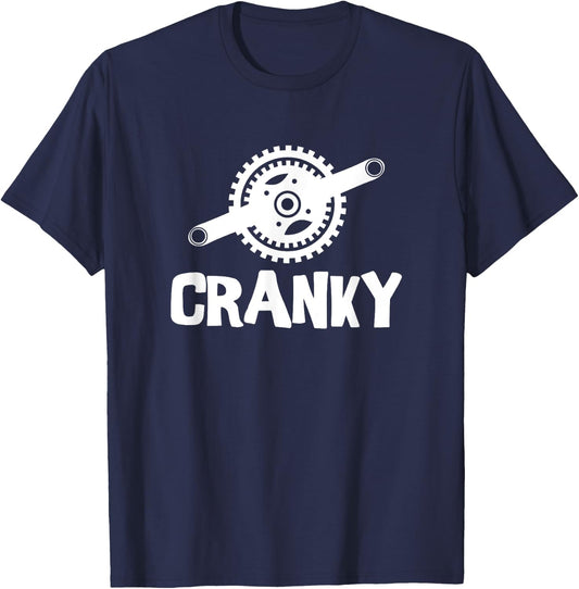 Funny Bicycle Lover's Meme - Cranky T-Shirt - T-Shirt | Navy