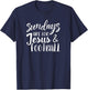 Sundays Are For Jesus And Football ABT831 T-Shirt - T-Shirt | Navy