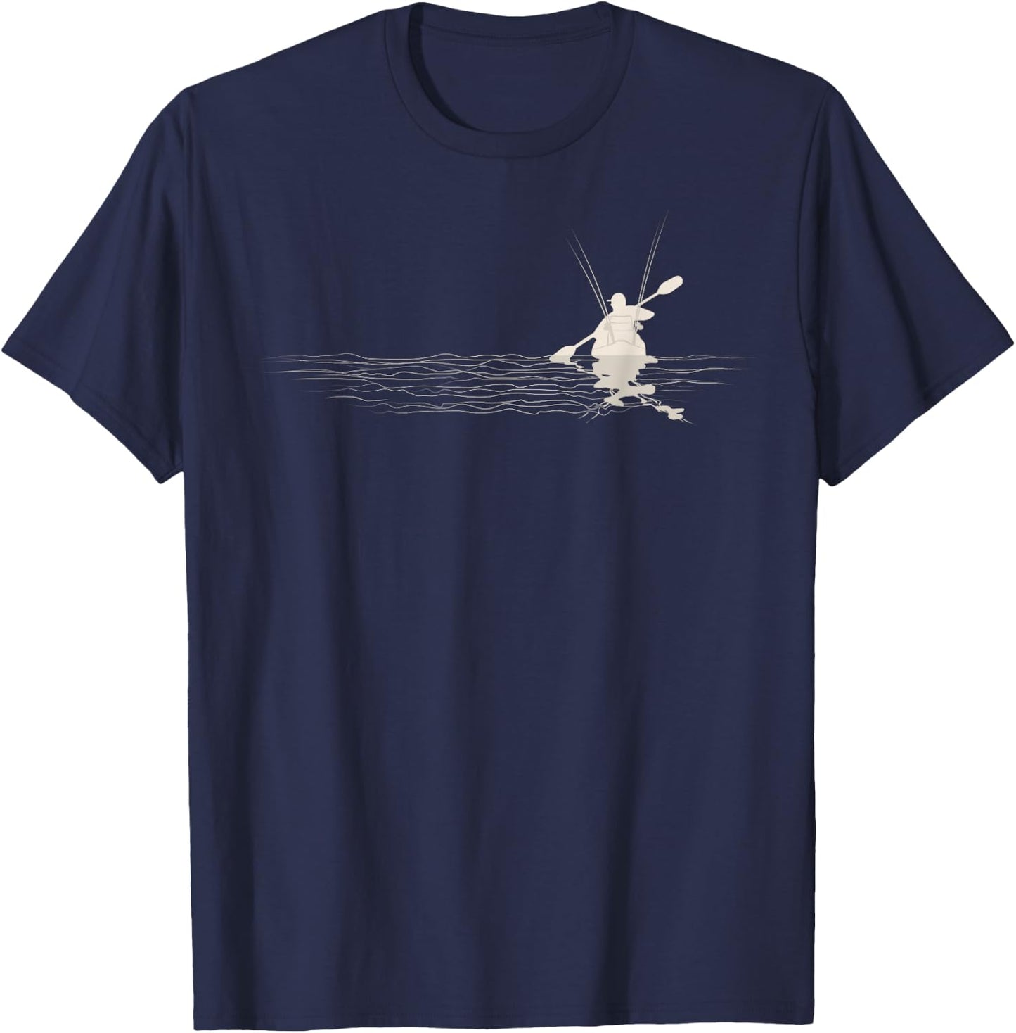 Kayak Fishing Graphic Kayak Anglers Kayaking Fisherman T-Shirt - T-Shirt | Navy