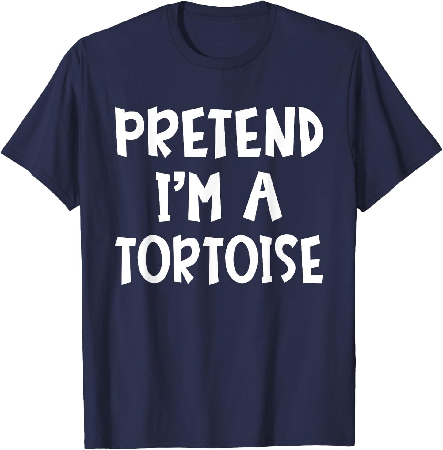 Pretend I'm A Tortoise Matching Costume Lazy Easy Halloween T-Shirt - T-Shirt | Navy