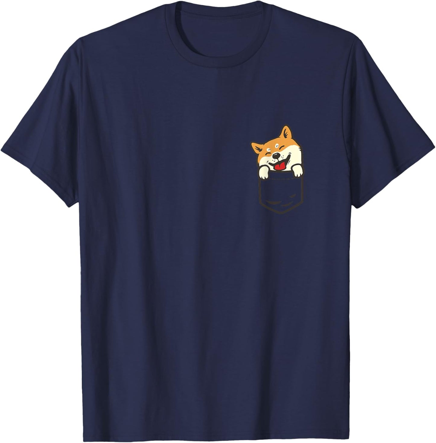 Cute Shiba Inu In Your Pocket Akita Dog Lover Owner Gift T-Shirt - T-Shirt | Navy