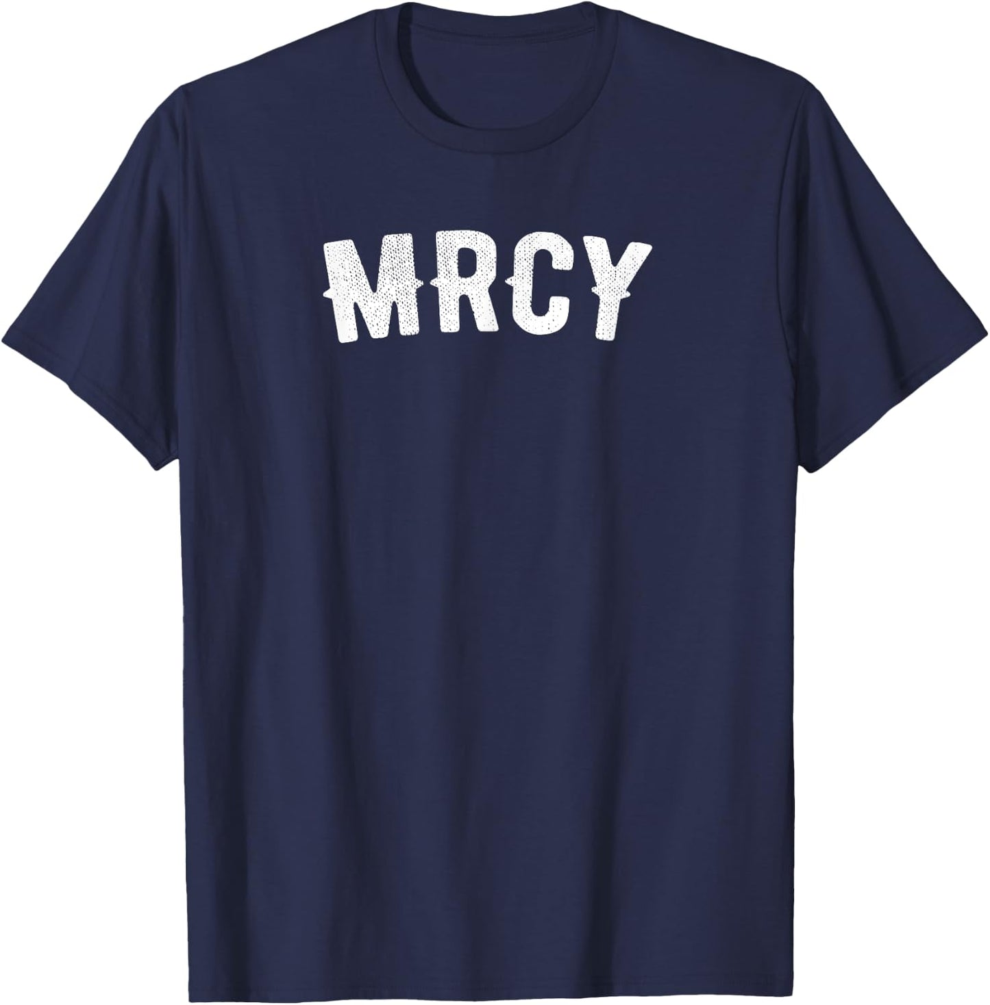 Christian Mrcy , Christs Mercy and Love T-Shirt - T-Shirt | Navy