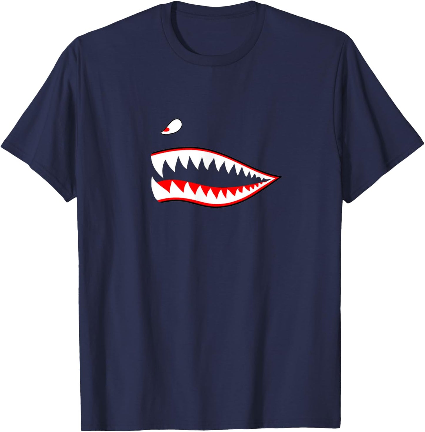 Shark Teeth P-40 P40 Warhawk Airplane Vintage WWII WW2 T-Shirt - T-Shirt | Navy