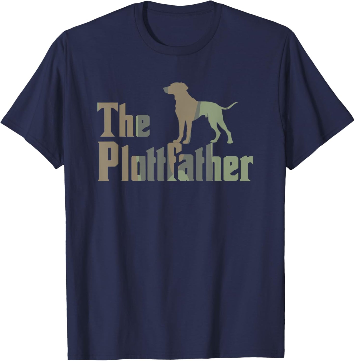 Plott Hound Plottfather Hunting Dogs Dad T-Shirt - T-Shirt | Navy