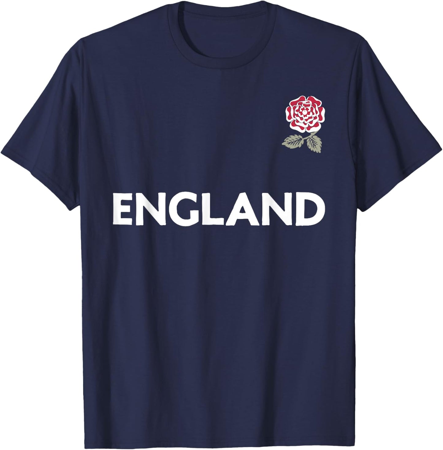 England Rugby Style (Vintage Rose Crest) T-Shirt - T-Shirt | Navy
