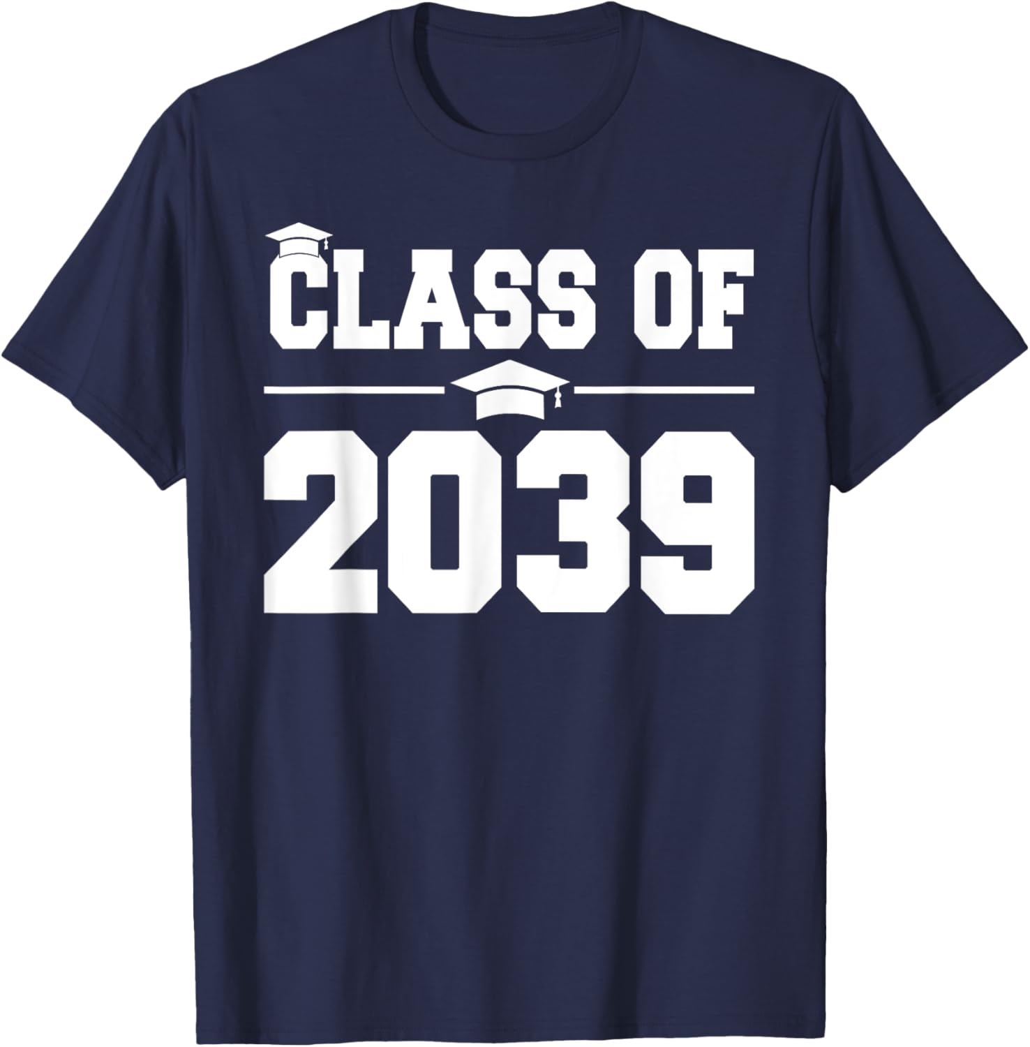Kindergarten Class of 2039 Grow With Me First Day of School T-Shirt - T-Shirt | Navy
