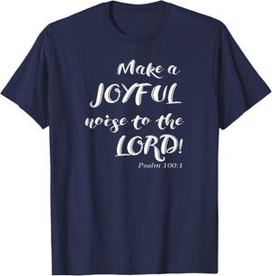Christian Psalm 100 Music and Song T-Shirt - T-Shirt | Navy