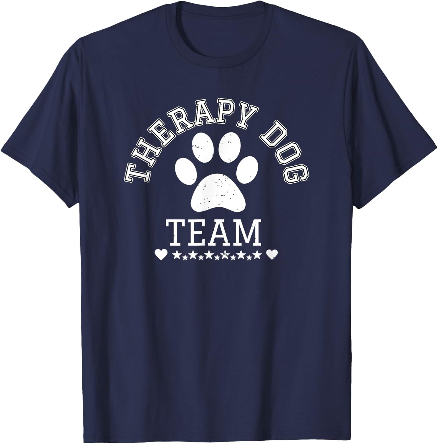 Therapy Dog Team Apparel For Team Visits To School & Library Women Girls Kids T-Shirt - T-Shirt | Navy