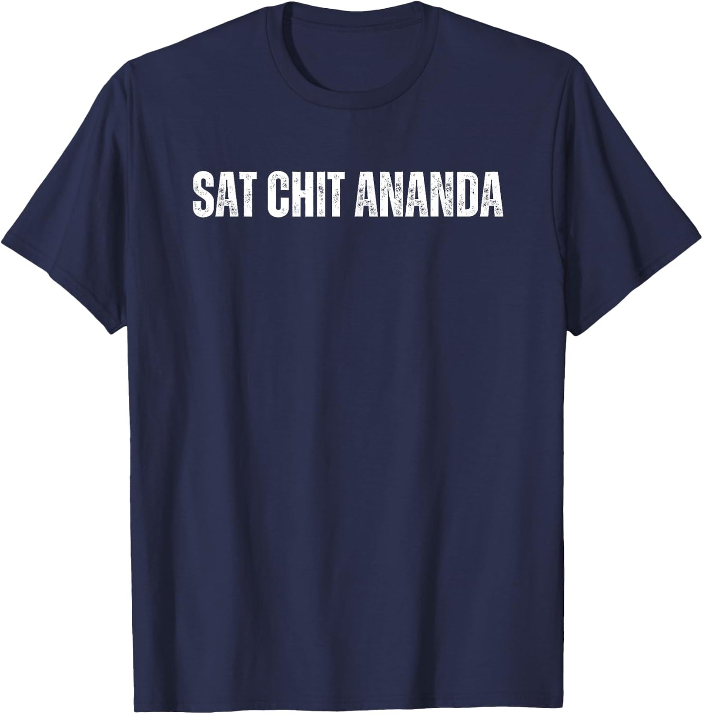 Sat Chit Ananda Mantra Meditation Yoga T-Shirt - T-Shirt | Navy