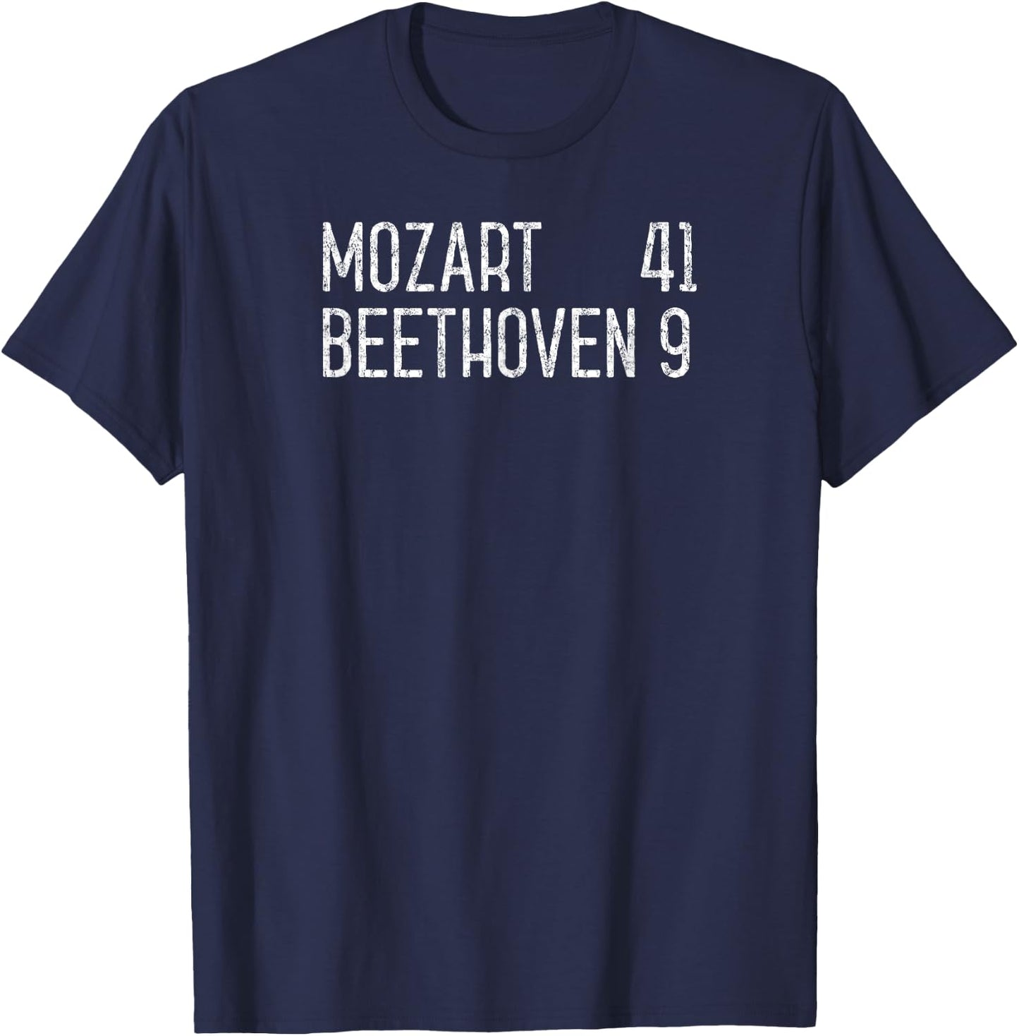 Mozart Beethoven Symphony Scoreboard funny classical music T-Shirt - T-Shirt | Navy