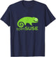 Linux openSUSE lover with green Logo Open Source Os T-Shirt - T-Shirt | Navy