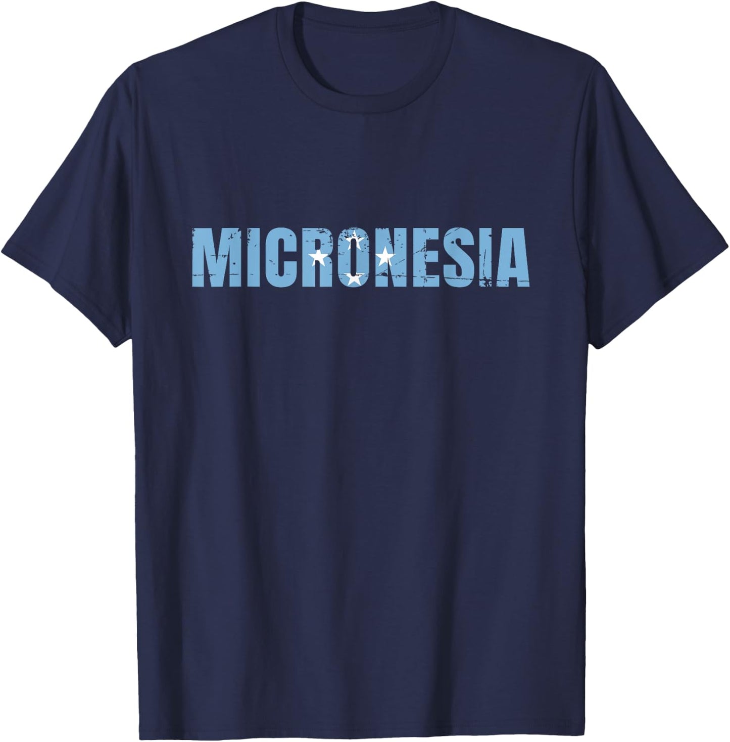 Kosrae Pohnpei Chuuk Yap Micronesia Flag Funny Gift T-Shirt - T-Shirt | Navy