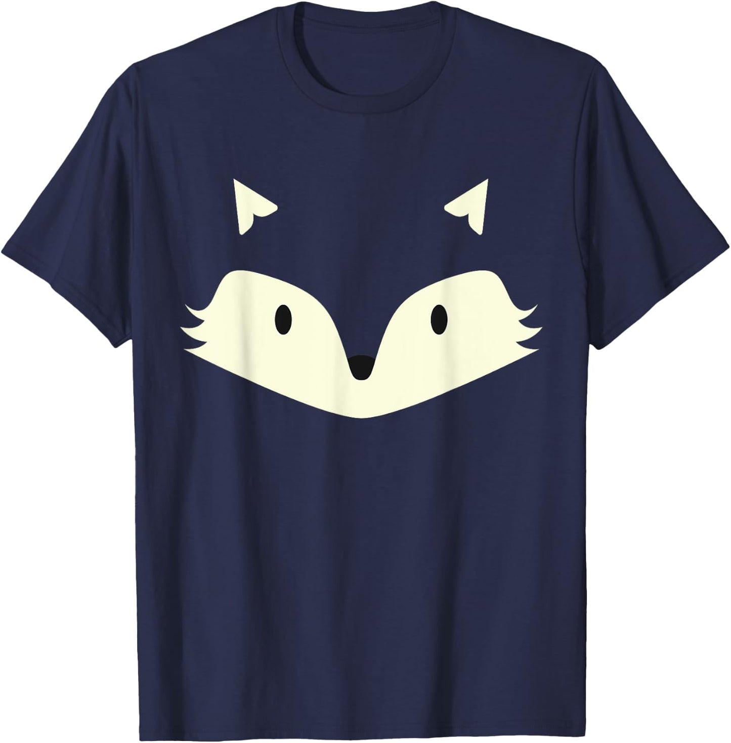 Funny Fox Face Cute Fox Costume For Kids Fox T-Shirt - T-Shirt | Navy