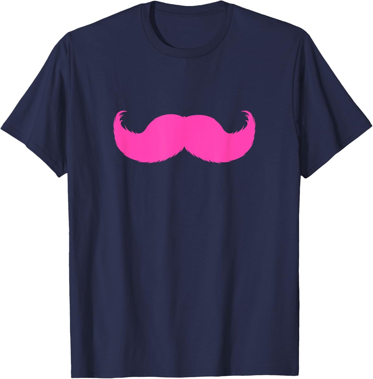 Cute Pink Mustache T Shirt T-Shirt - T-Shirt | Navy