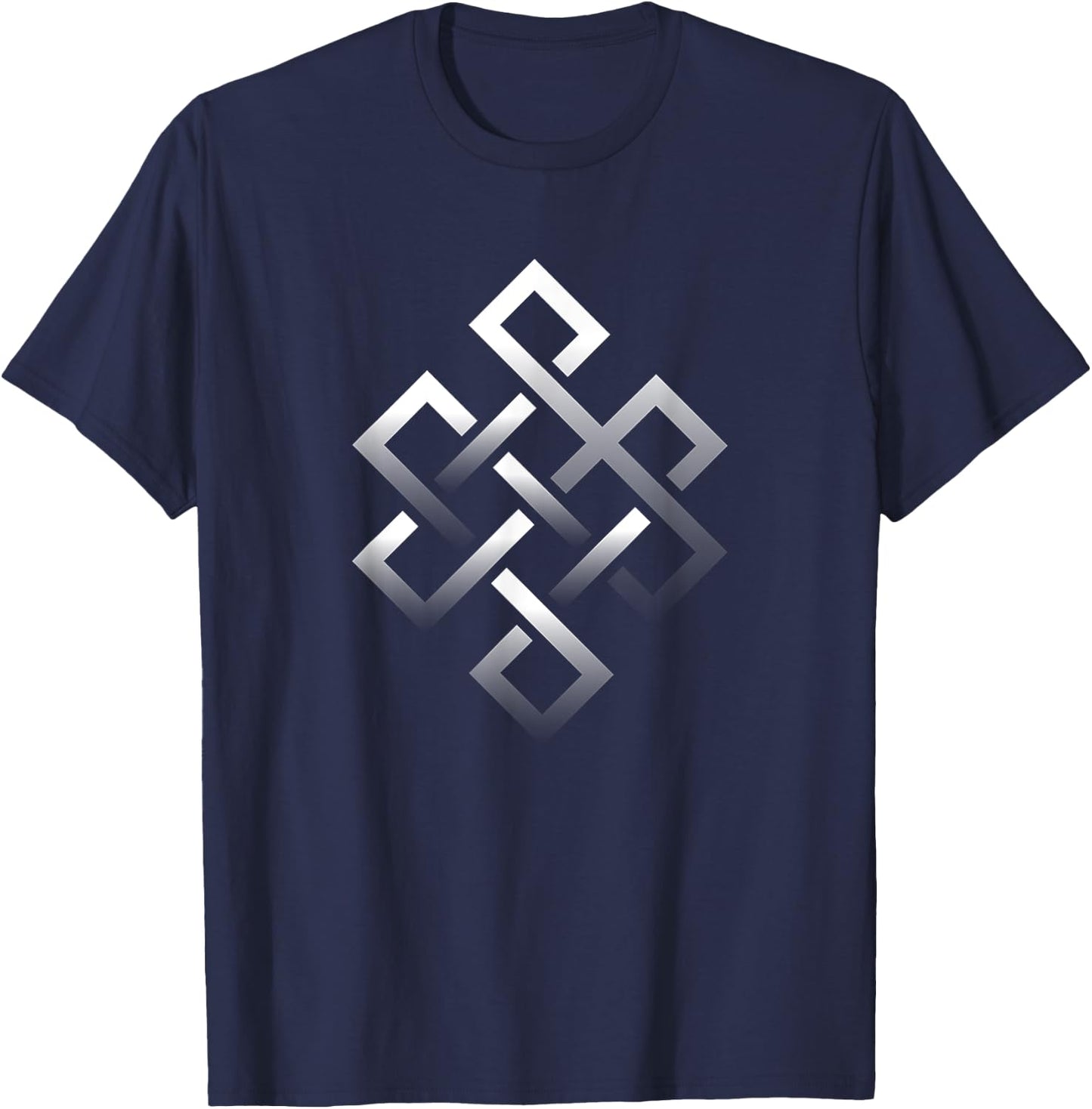 Eternal Knot Yoga Buddhist Yogi Wellness Meditate Gift T-Shirt - T-Shirt | Navy