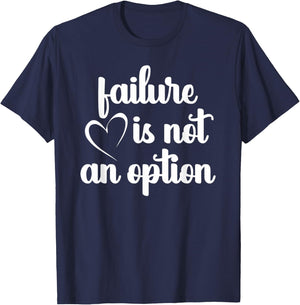 Go Red - Failure is not an Option - Heart Disease Awareness T-Shirt - T-Shirt | Navy