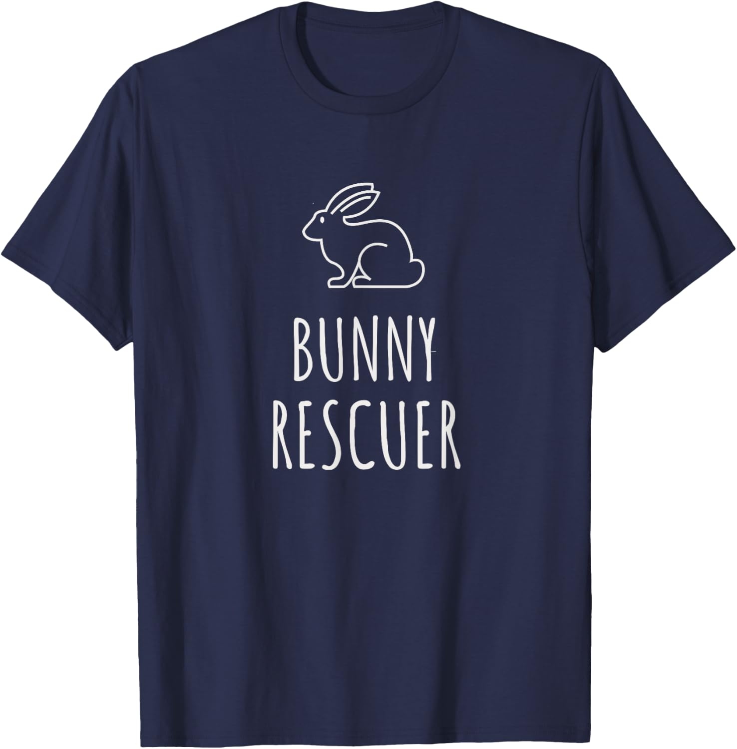 Bunny Rescuer Rabbit Rescue Foster Pet Owner T-Shirt - T-Shirt | Navy