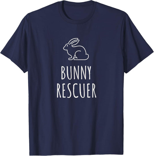 Bunny Rescuer Rabbit Rescue Foster Pet Owner T-Shirt - T-Shirt | Navy