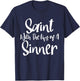 Saint With the Lips of a Sinner Flirty T-Shirt - T-Shirt | Navy